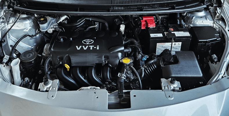 Clean engine bay after a PrimeCare vehicle service