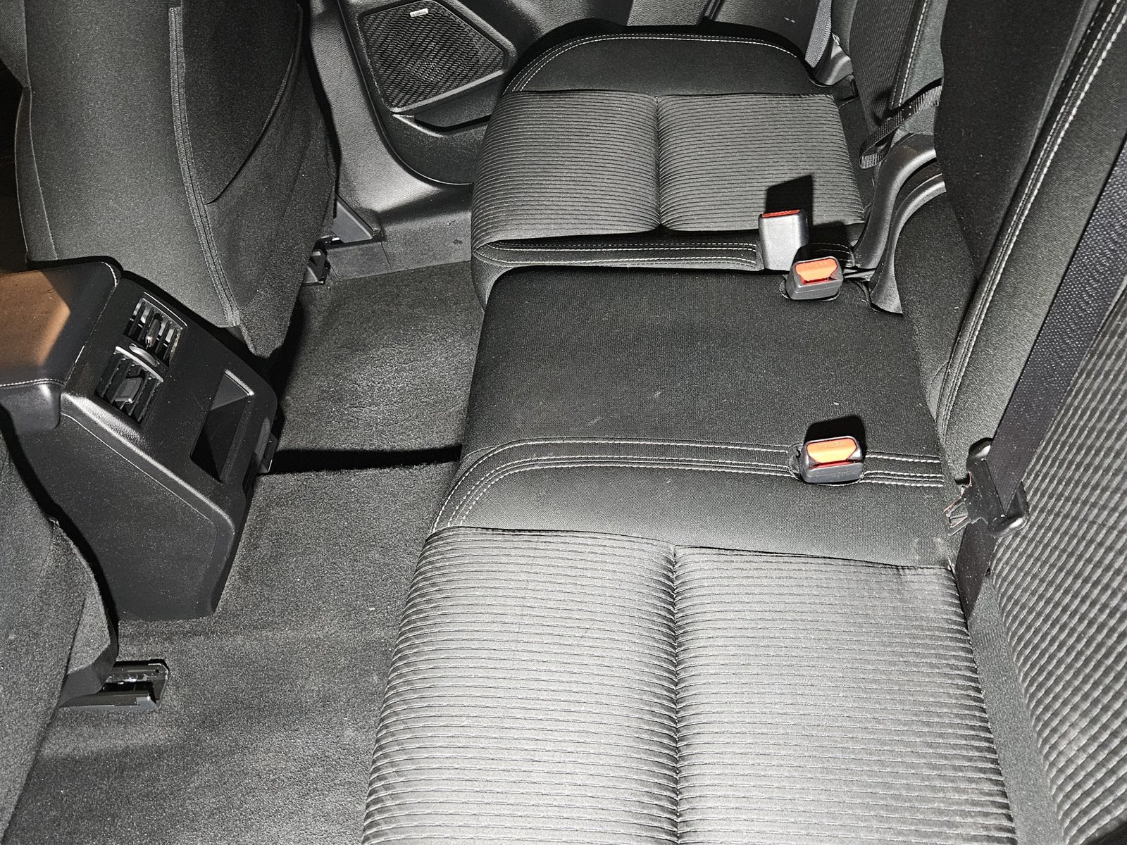 Rear bench after steam clean