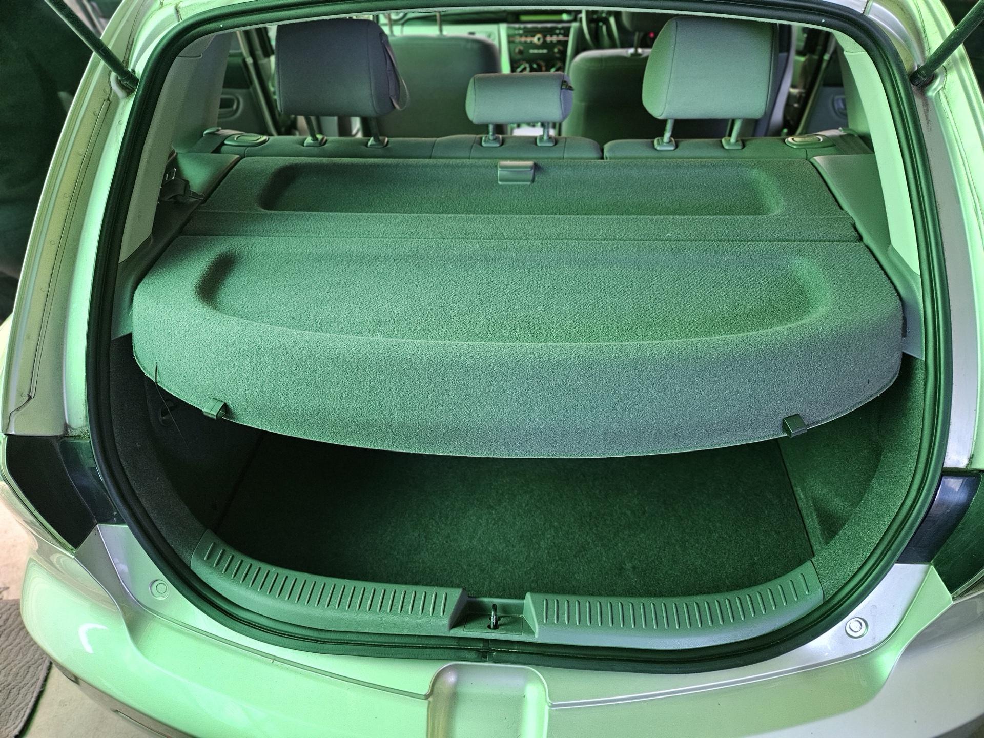 Car three-quarter view after detailing