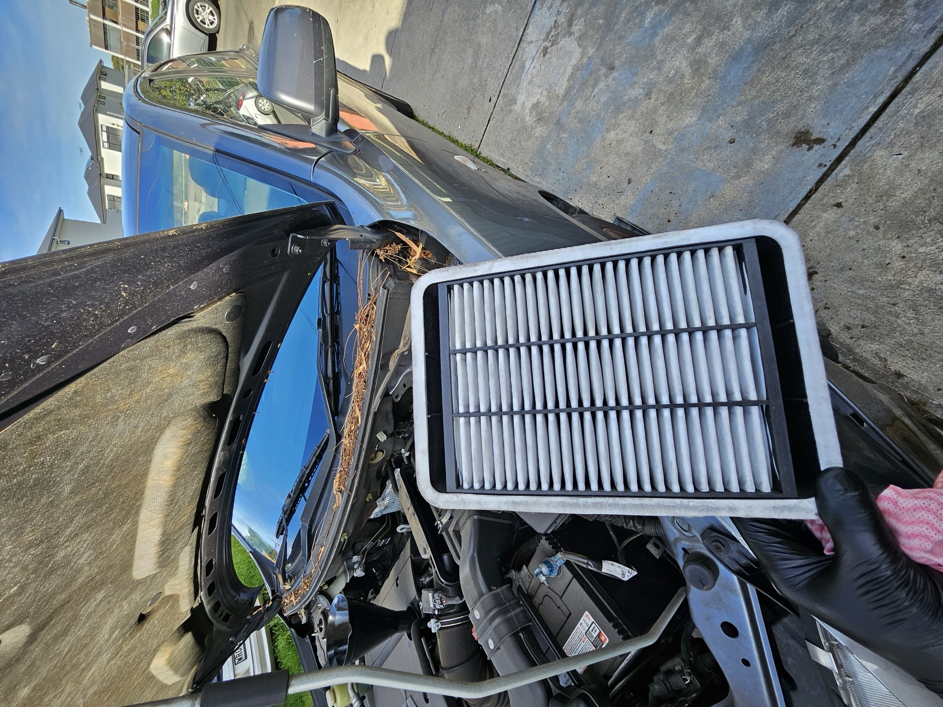 Engine air filter replacement